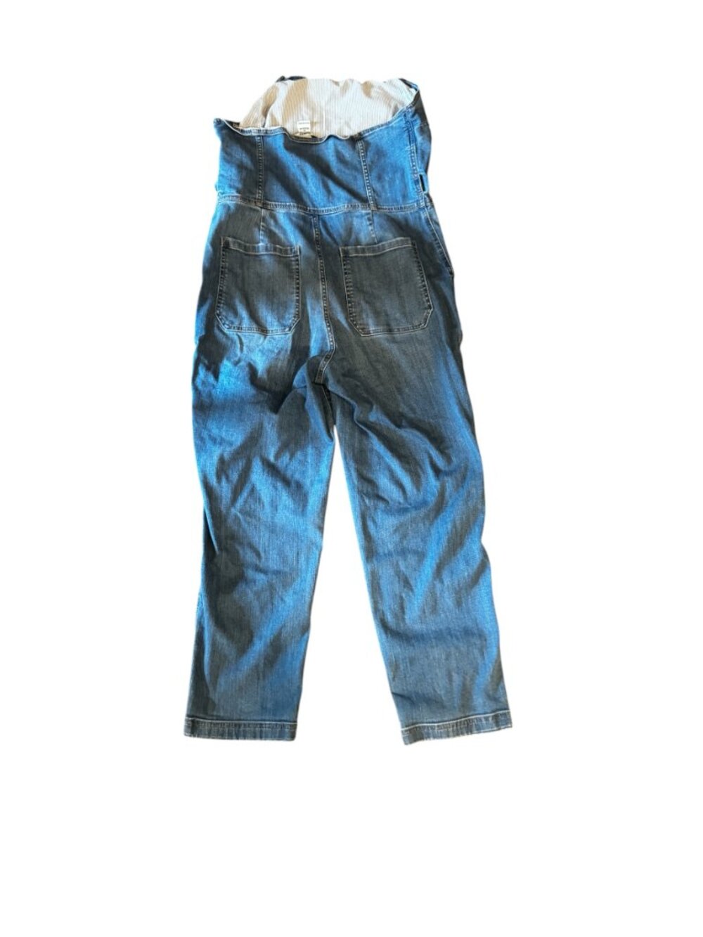 Women’s Denim Overall Jumpsuit Size 10 Tie Waist Bib Overalls - Picture 8 of 10